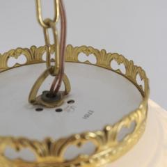 Valinte OY Set of Three Jugend Style Pendants in Milk Glass Brass Valinte Finland 1970s - 4685941
