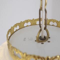  Valinte OY Set of Three Jugend Style Pendants in Milk Glass Brass Valinte Finland 1970s - 4685946