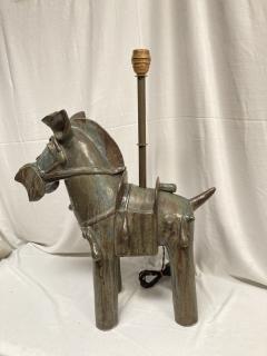  Vallauris 1970s Horse Studio Pottery Vallauris lamp - 3664348