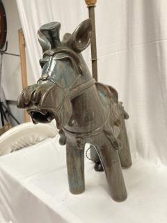  Vallauris 1970s Horse Studio Pottery Vallauris lamp - 3664353