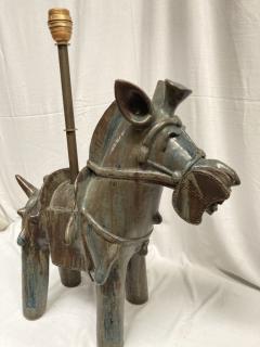  Vallauris 1970s Horse Studio Pottery Vallauris lamp - 3664355