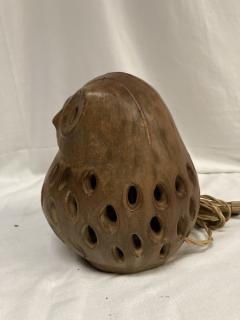  Vallauris 1970s Studio pottery Vallauris ceramic owl night lamp - 4471856