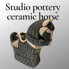  Vallauris 1970s Studio pottery ceramic horse attributed to Vallauris - 4320462