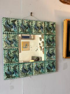  Vallauris Ceramic mirror Fernande Massart France Vallauris 1960s - 4313072