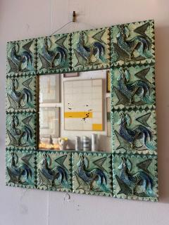  Vallauris Ceramic mirror Fernande Massart France Vallauris 1960s - 4313074