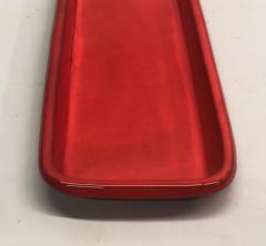  Vallauris Large French Midcentury Rectangular Red Ceramic Serving Platter Voltz Vallauris - 2374967