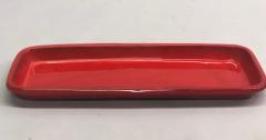  Vallauris Large French Midcentury Rectangular Red Ceramic Serving Platter Voltz Vallauris - 2374970