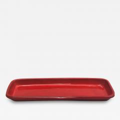  Vallauris Large French Midcentury Rectangular Red Ceramic Serving Platter Voltz Vallauris - 2383210