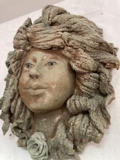  Vallauris One of a kind ceramic head wall sculpture - 3334084