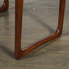  Vamdrup Stolefabrik Mid Century Sculptural Walnut Stool in Holly Hunt Boucl Vamdrup Stolefabrik - 4566346