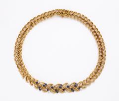  Van Cleef Arpels Gold Sapphire Diamond Necklace by Van Cleef Arpels - 291021