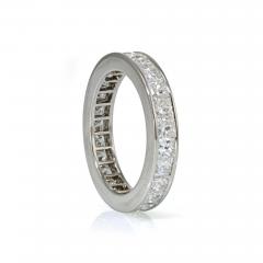  Van Cleef Arpels PLATINUM 2 85 CARATS PRINCESS CUT CHANNEL SET DIAMOND ETERNITY BAND - 1735955