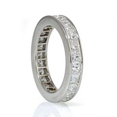  Van Cleef Arpels PLATINUM 2 85 CARATS PRINCESS CUT CHANNEL SET DIAMOND ETERNITY BAND - 1797445