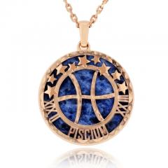  Van Cleef Arpels VAN CLEEF ARPELS 18K ROSE GOLD PISCES ZODIAC NECKLACE - 3486904