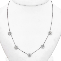  Van Cleef Arpels VAN CLEEF ARPELS 18K WHITE GOLD FLEURETTE NECKLACE - 2687922