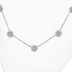  Van Cleef Arpels VAN CLEEF ARPELS 18K WHITE GOLD FLEURETTE NECKLACE - 2687923