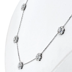  Van Cleef Arpels VAN CLEEF ARPELS 18K WHITE GOLD FLEURETTE NECKLACE - 2687935