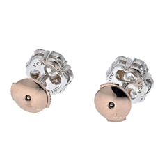  Van Cleef Arpels VAN CLEEF ARPELS 18K WHITE GOLD FLEURETTE STUD EARRINGS - 2687926