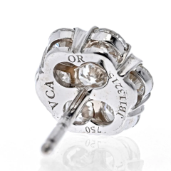  Van Cleef Arpels VAN CLEEF ARPELS 18K WHITE GOLD FLEURETTE STUD EARRINGS - 2687943