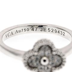  Van Cleef Arpels VAN CLEEF ARPELS 18K WHITE GOLD SWEET ALHAMBRA DIAMOND SIZE 47 RING - 2363211