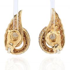  Van Cleef Arpels VAN CLEEF ARPELS 18K YELLOW GOLD DIAMOND SWAN EARRINGS - 1932174