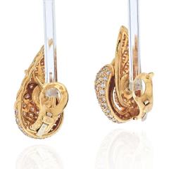  Van Cleef Arpels VAN CLEEF ARPELS 18K YELLOW GOLD DIAMOND SWAN EARRINGS - 1932176