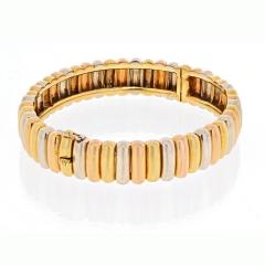  Van Cleef Arpels VAN CLEEF ARPELS 18K YELLOW GOLD TRI COLOR GOLD BANGLE BRACELET - 2390195