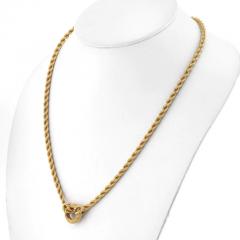  Van Cleef Arpels VAN CLEEF ARPELS 18K YELLOW GOLD TWISTE ROPE CHAIN NECKLACE - 3164481