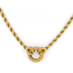  Van Cleef Arpels VAN CLEEF ARPELS 18K YELLOW GOLD TWISTE ROPE CHAIN NECKLACE - 3164483