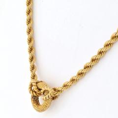  Van Cleef Arpels VAN CLEEF ARPELS 18K YELLOW GOLD TWISTE ROPE CHAIN NECKLACE - 3164485