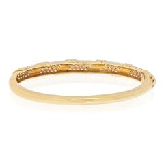  Van Cleef Arpels VAN CLEEF ARPELS 18K YELLOW GOLD VINTAGE DIAMOND HINGED BANGLE BRACELET - 1953895