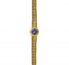  Van Cleef Arpels VAN CLEEF ARPELS 1960S 18K YELLOW GOLD ROUND BLUE LAPIS DIAL LADIES WATCH - 1734082