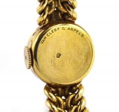 Van Cleef Arpels VAN CLEEF ARPELS 1960S 18K YELLOW GOLD ROUND BLUE LAPIS DIAL LADIES WATCH - 1734083