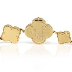  Van Cleef Arpels VAN CLEEF ARPELS ALHAMBRA 18K YELLOW GOLD MOTHER OF PEARL WATCH - 1734066