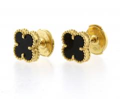  Van Cleef Arpels VAN CLEEF ARPELS BLACK ONYX SWEET ALHAMBRA EARRINGS - 3368569