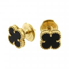  Van Cleef Arpels VAN CLEEF ARPELS BLACK ONYX SWEET ALHAMBRA EARRINGS - 3372558