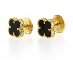  Van Cleef Arpels VAN CLEEF ARPELS BLACK ONYX SWEET ALHAMBRA EARRINGS - 3536460