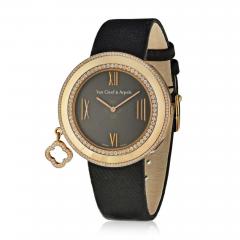  Van Cleef Arpels VAN CLEEF ARPELS CHARM BRACCELET 18K ROSE GOLD DIAMOND BEZEL WATCH - 1735965