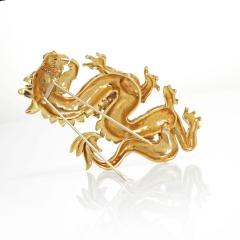  Van Cleef Arpels VAN CLEEF ARPELS DRAGON 18K YELLOW GOLD DIAMOND BROOCH - 1734122