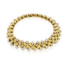  Van Cleef Arpels VAN CLEEF ARPELS GRAIN OF RICE 18K YELLOW GOLD DIAMOND BRACELET - 1733986