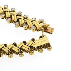  Van Cleef Arpels VAN CLEEF ARPELS GRAIN OF RICE 18K YELLOW GOLD DIAMOND BRACELET - 1733987