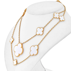 Van Cleef Arpels VAN CLEEF ARPELS MAGIC ALHAMBRA 11 MOTIF MOTHER OF PEARL NECKLACE - 2732052