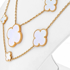  Van Cleef Arpels VAN CLEEF ARPELS MAGIC ALHAMBRA 11 MOTIF MOTHER OF PEARL NECKLACE - 2732061