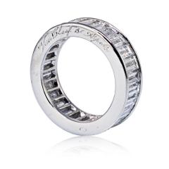  Van Cleef Arpels VAN CLEEF ARPELS PLATINUM 5 82CTTW BAGUETTE CUT DIAMOND ETERNITY BAND - 1797428