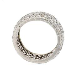  Van Cleef Arpels VAN CLEEF ARPELS PLATINUM 6CTS ROUND DIAMOND WIDE RING - 2294021