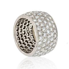  Van Cleef Arpels VAN CLEEF ARPELS PLATINUM 6CTS ROUND DIAMOND WIDE RING - 2294022