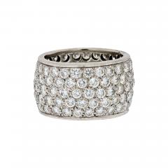  Van Cleef Arpels VAN CLEEF ARPELS PLATINUM 6CTS ROUND DIAMOND WIDE RING - 2294889
