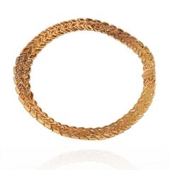  Van Cleef Arpels VCA 18K YELLOW GOLD SUBSTANTIAL WOVEN DESIGN DIAMOND COLLAR NECKLACE - 2302535