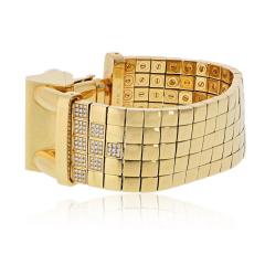  Van Cleef Arpels VCA Cadenas 18K Yellow Gold Diamond Five Row Ladies Bracelet Watch - 4481279