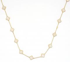  Van Cleef Arpels VCA Vintage Alhambra 20 Motif Necklace in 18kt Yellow Gold with Mother of Pearl - 4158099